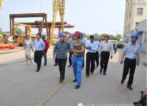 热烈欢迎县政府领导来我江河参观考察